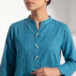 Generated Image August 03, 2026 - 8_05PM Sky Blue Linen Shirt & Barrel Shalwar